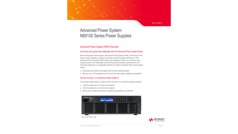 Advanced Power System N69100 Series Power Supplies